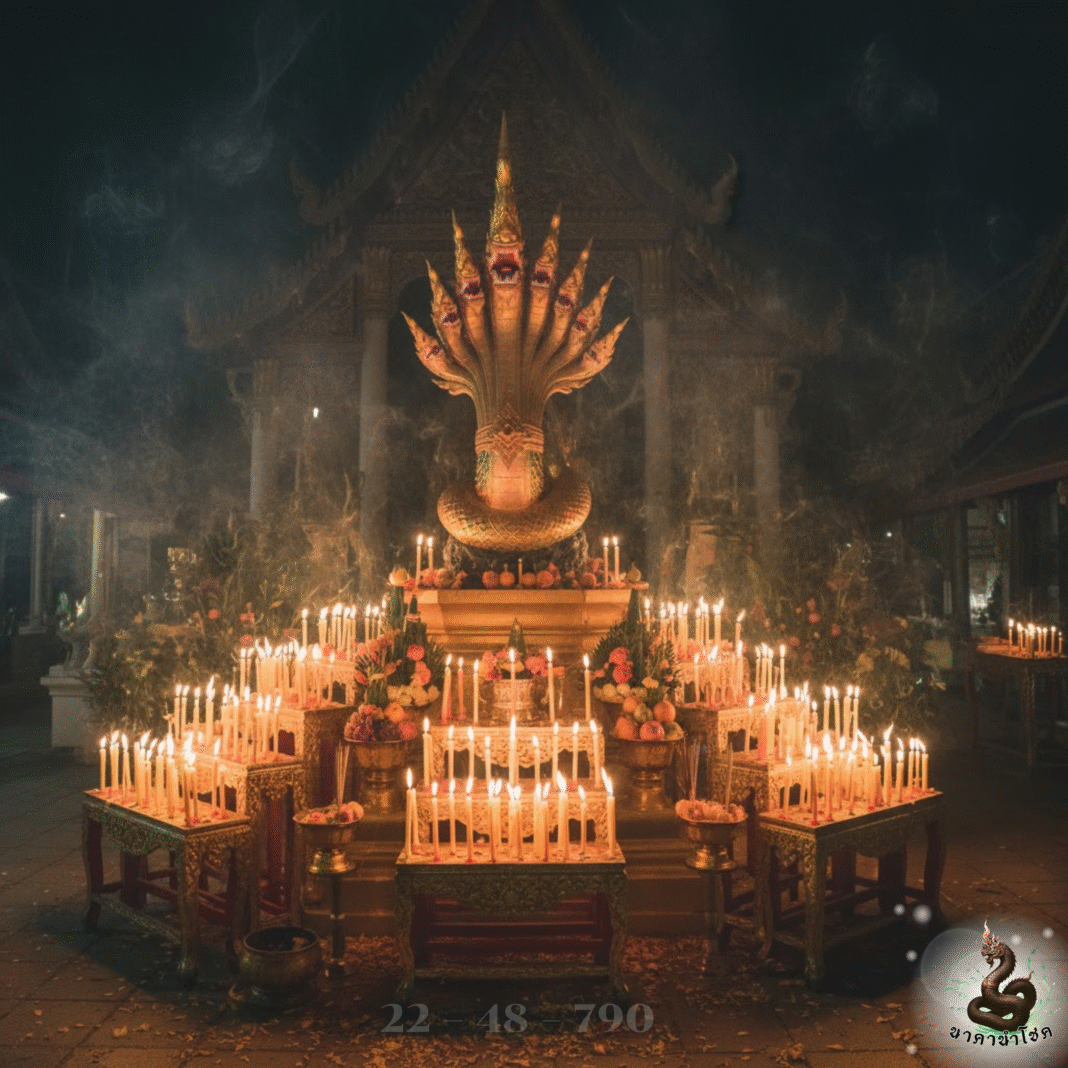 พิธีบูชาพญานาคกลางลานวัดอันศักดิ์สิทธิ์