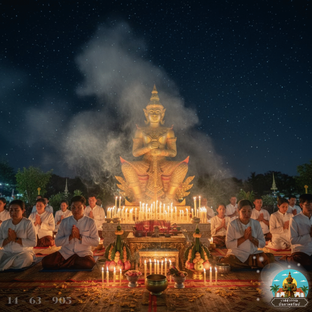 พิธีบูชาในยามค่ำคืนใต้แสงจันทร์