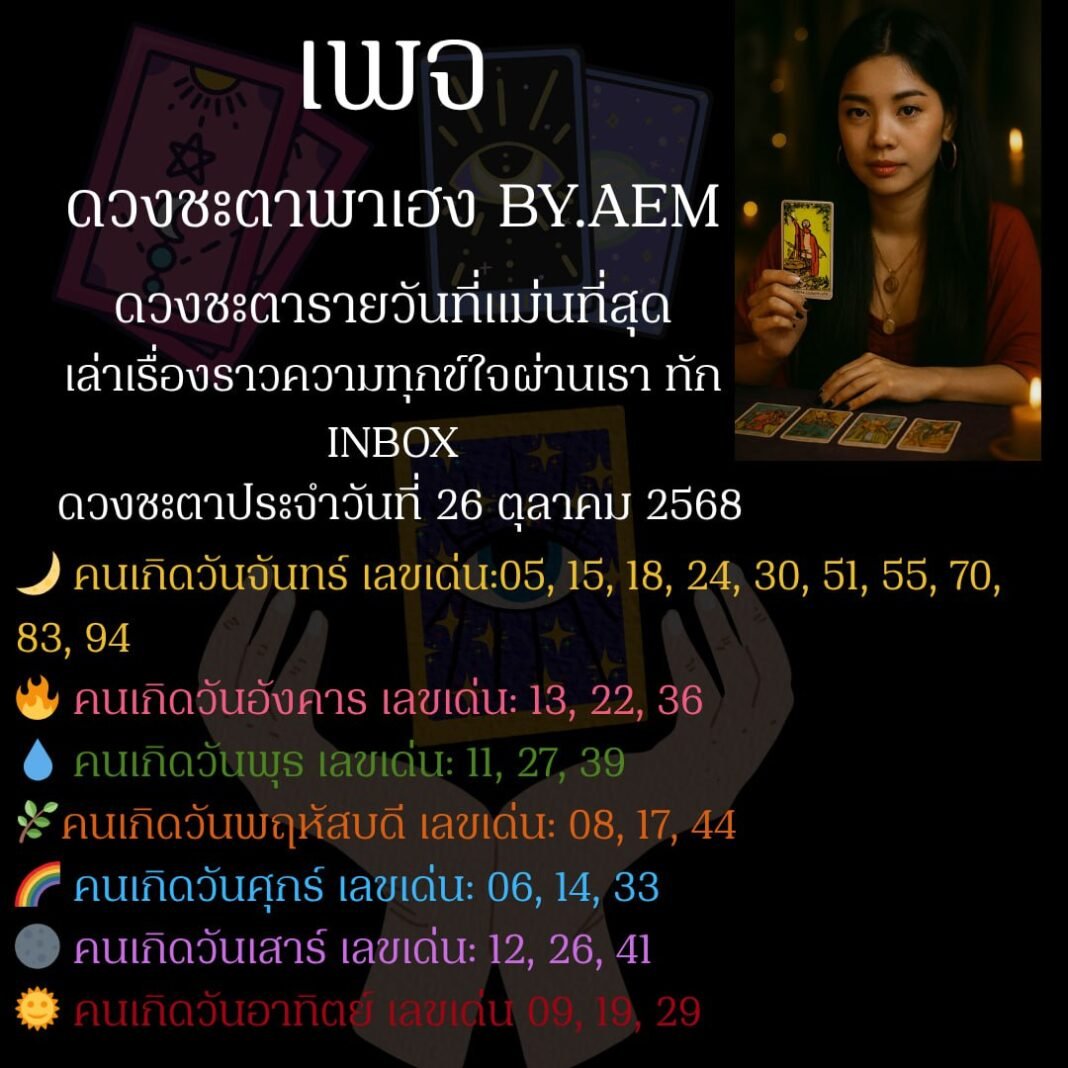 ตรวจดวงชะตารายวันที่แม่นที่สุด พร้อมเลขเด่นประจำวัน