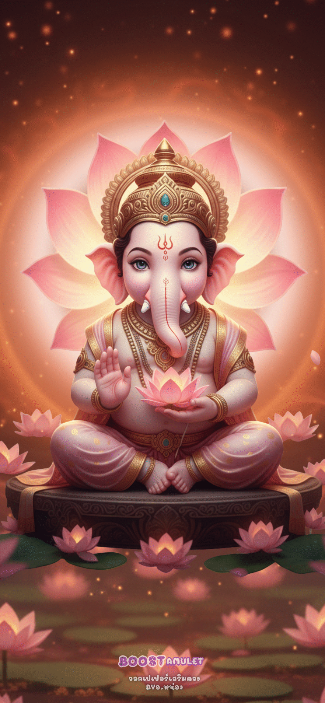 แจกฟรี! วอลเปเปอร์พระพิฆเนศสีชมพู 2568 เสริมดวงรัก-เงิน-งาน ปังรอบด้าน!