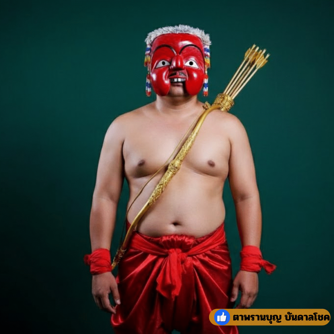 ทำไมหน้ากากตาพรานบุญต้องเป็นสีแดง?