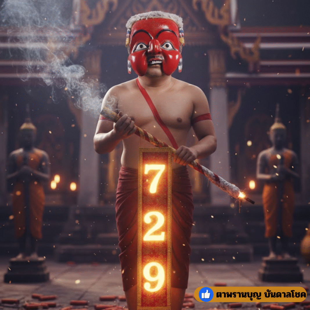 ตาพรานบุญจุดประทัดบูชา