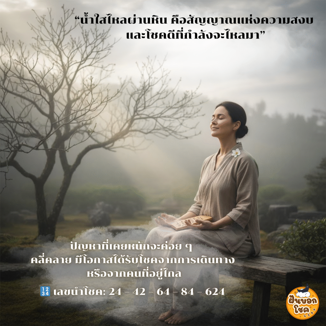 น้ำใสไหลผ่านหิน คือสัญญาณแห่งความสงบ และโชคดีที่กำลังจะไหลมา