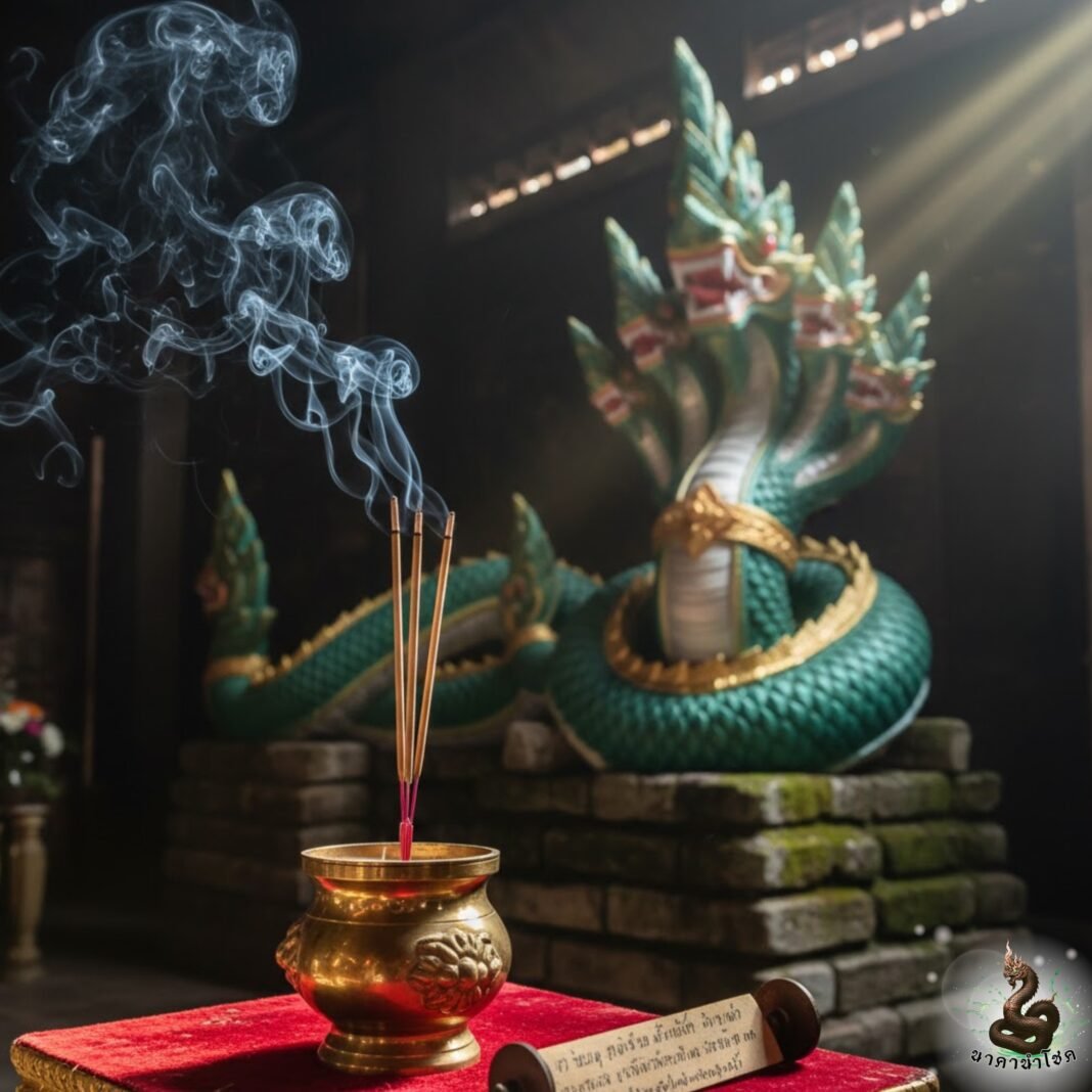 ธูป 3 ดอกบนแท่นบูชาคือคำขอที่เปี่ยมด้วยศรัทธา…ส่งผ่านควันธูปไปถึงพญานาค